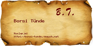 Borsi Tünde névjegykártya