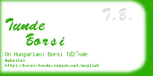 tunde borsi business card